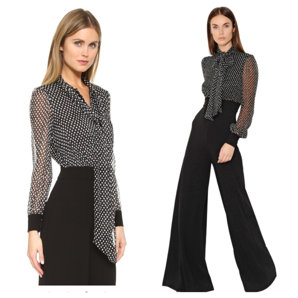 Diane Von Furstenberg Black and White Polka Dot Dress